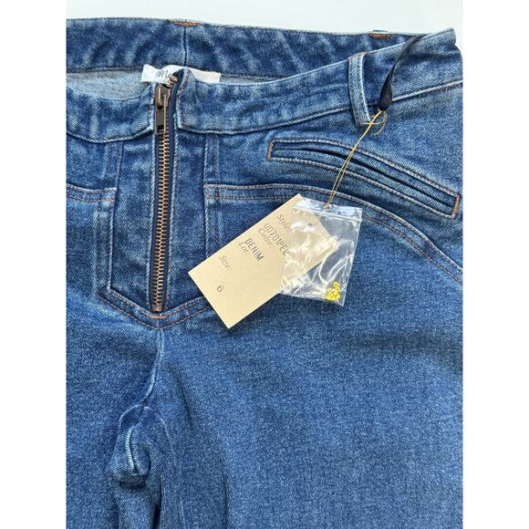 Vintage Mandalay Designs Embroidered Beaded 90s Flare Denim Jeans In Blue Size 6 - Picture 4 of 6